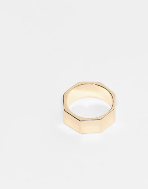 Faded Future angular band ring in gold - view 1