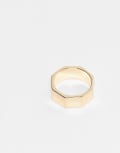 [FADED FUTURE] Faded Future angular band ring in gold S-M GOLD