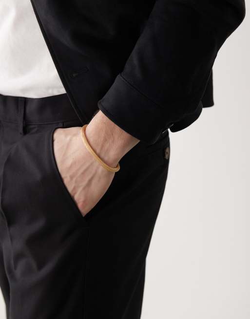 Faded Future - Armband met textuur en magneetsluiting in goud