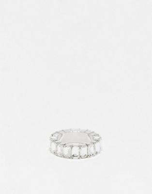 Faded Future baguette band ring  in silver - ASOS Price Checker