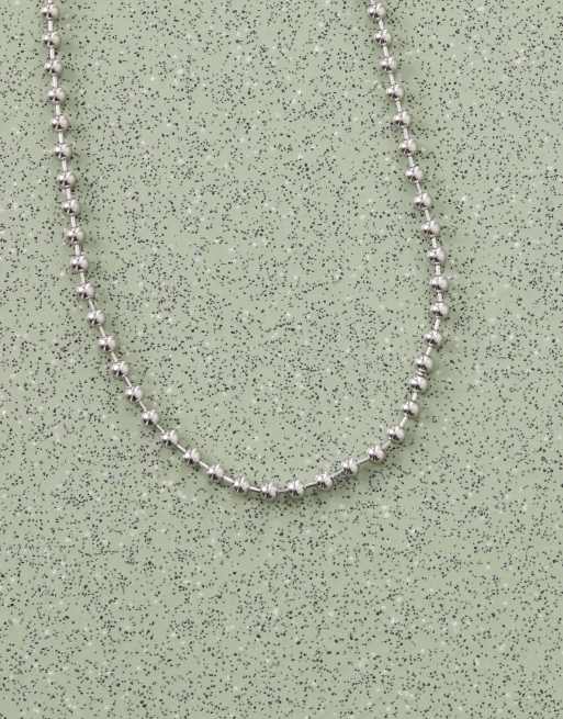 Faded Future ball chain necklace in silver, 2 of 3