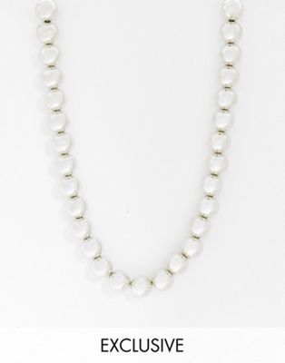 Faded Future ball neck chain in silver - ASOS Price Checker