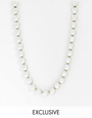 Faded Future ball neck chain in silver - ASOS Price Checker