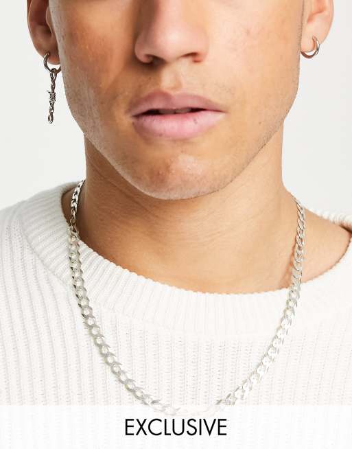 Faded Future barb drop and stud earring in silver
