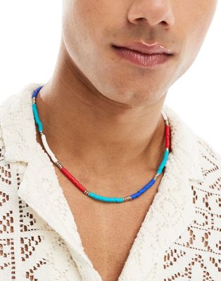 beaded festival necklace in bright multi