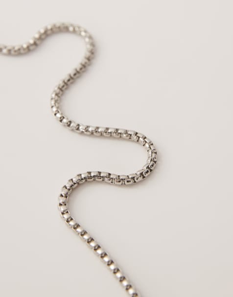 Faded Future box chain necklace in silver - view 2