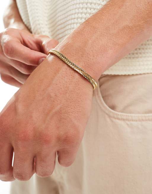 Faded Future - Bracciale a spina di pesce color oro