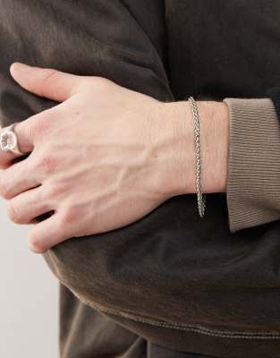 Faded Future - Bracciale con catenella stile corda color argento