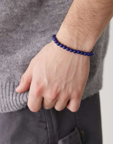 Faded Future - Bracciale con perle nero blu - view 1