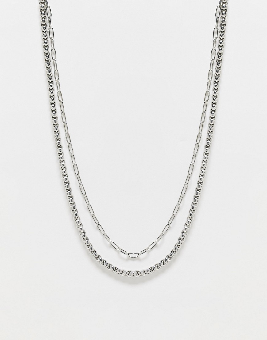 Faded Future chain combination necklace in silver