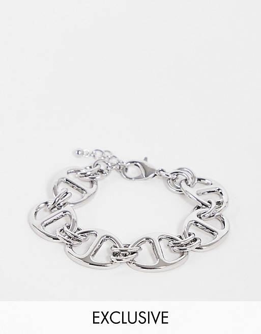 Faded Future chain link bracelet in silver