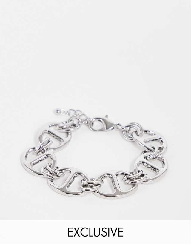 Faded Future chain link bracelet in silver