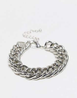 Faded Future chunky chain bracelet in silver - ASOS Price Checker