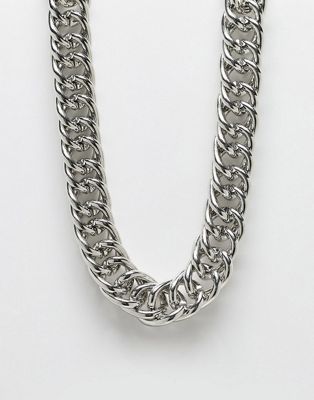 Faded Future chunky chain necklace in silver - ASOS Price Checker