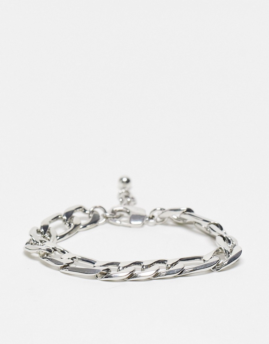 Faded Future chunky figaro chain bracelet in silver