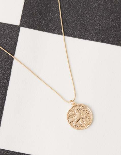 Faded Future coin pendant necklace in gold - view 2