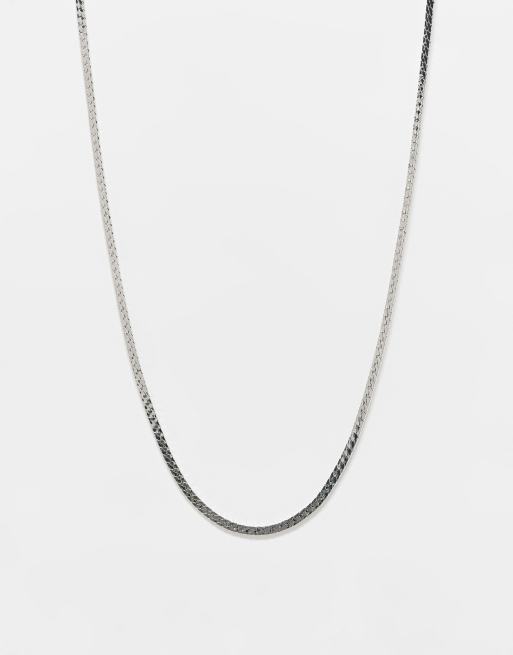 Faded Future - Collana a catenina barbazzale piatta color argento