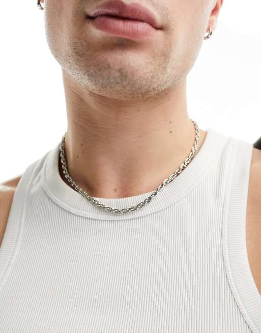 Faded Future - Collana a catenina stile corda color argento