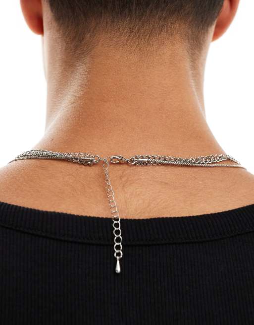 Faded Future - Collana a strati argento con ciondoli a conchiglia e a stella marina, 3 di 4