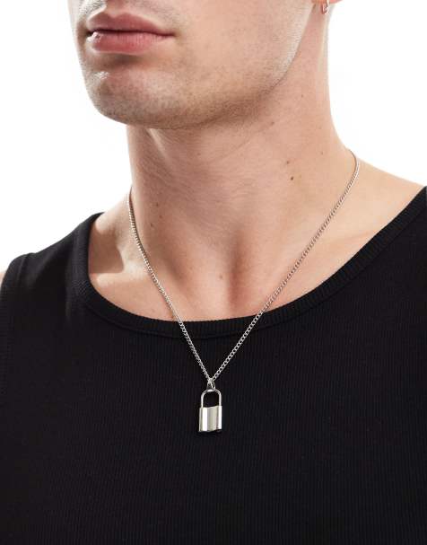 Faded Future - Collana color argento con lucchetto - view 1