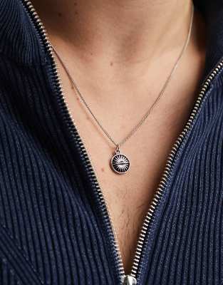 Tuscany Silver Collana In Argento 925 Con Pendente Disco 'You Are My Sunshine' E Zirconi, Catena 46 Cm