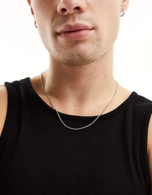 Faded Future - Collana in catenina sottile color argento stile corda