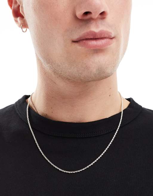 Faded Future - Collana in catenina sottile color argento stile corda
