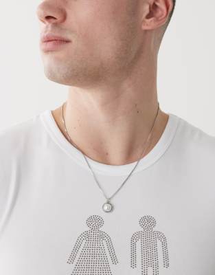 Faded Future - Collier à pendentif pièce de monnaie - Argenté