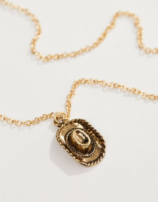 Faded Future - Collier avec pendentif chapeau de cowboy - Doré, 2 de 4