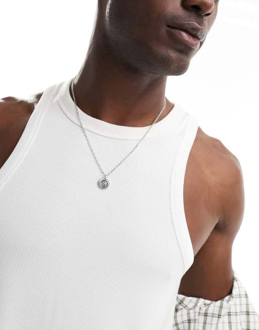Faded Future - Collier avec pendentif yin et yang - Argenté