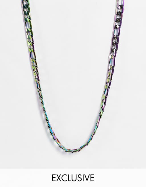 Faded Future - Collier chaîne à maillons alternés - Irisé