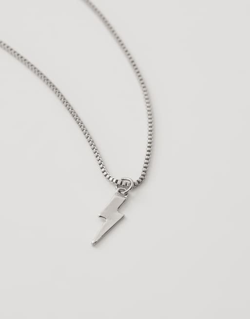 Faded Future - Collier chaîne à pendentif éclair - Argenté, 2 de 3