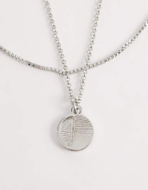 Faded Future - Collier multi-rangs à pendentif - Argenté, 4 de 4