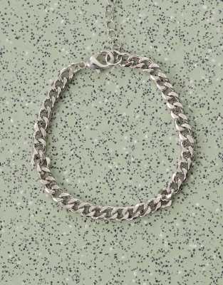 Faded Future Curb Chain Bracelet In Silver