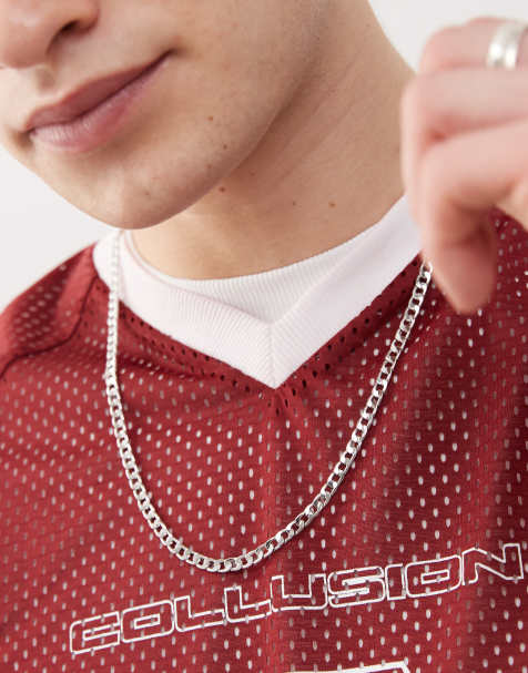 Faded Future curb chain necklace in silver - view 1