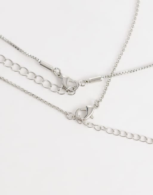 Faded Future - Dubbele ketting met hanger in zilver, 3 van 4