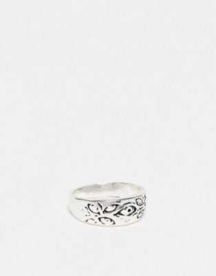 Faded Future eye band ring in silver