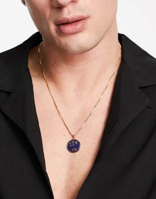 FADED FUTURE Faded Future eye pendant semi precious necklace in gold