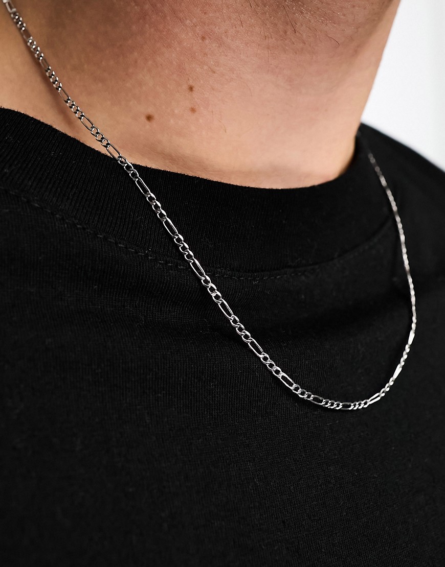 figaro chain necklace in silver