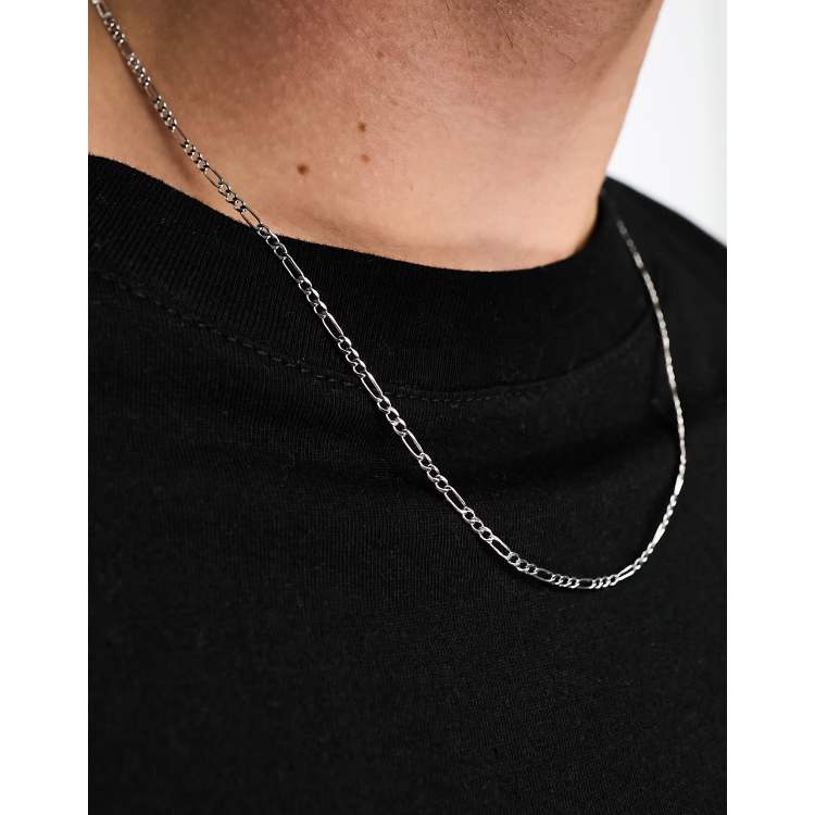 Faded Future figaro chain necklace in silver