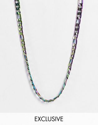 Faded Future figaro neck chain in iridescent - ASOS Price Checker