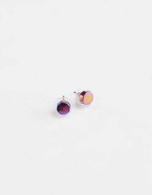 Iridescent Stud Earrings