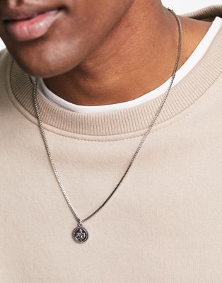 Faded Future fleur pendant necklace in silver - ASOS Price Checker