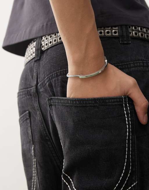 Faded Future - Gebogen ID-armband in zilver