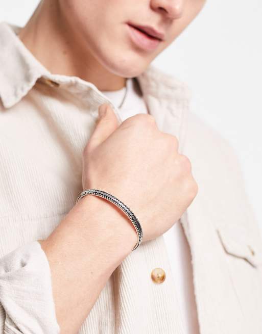 Faded Future grunge arm cuff bracelet in silver