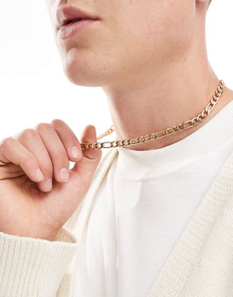 Faded Future – Guldfärgat halsband med figarolänkar och statementstil - view 1