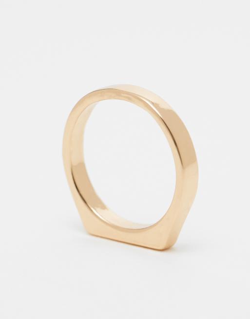 Faded Future – Guldig minimalistisk ring, 3 av 4