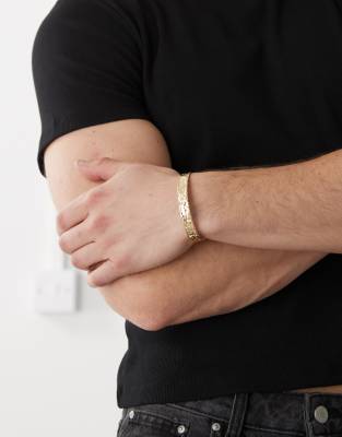 hammered cuff bracelet in gold