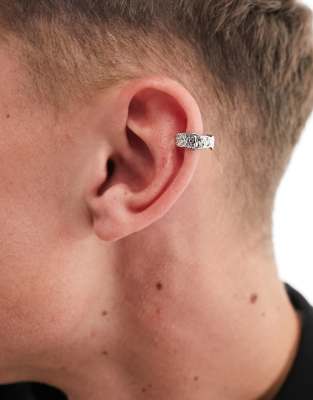 Faded Future hammered ear cuff in silver - ASOS Price Checker