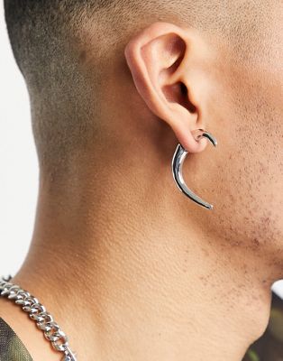 Faded Future horn studs earrings in silver